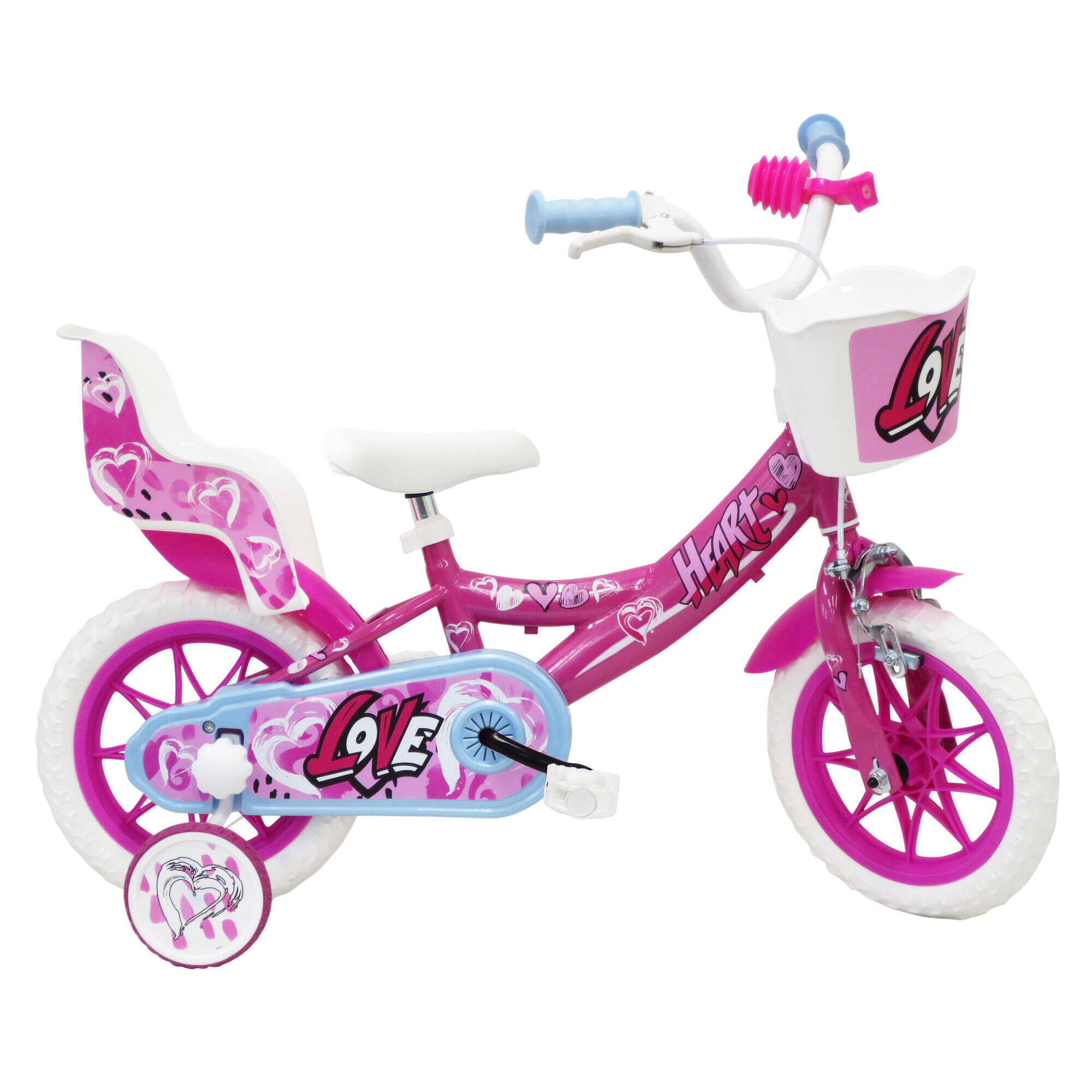 Bicicleta SCH Heart 12” para menina com acessórios