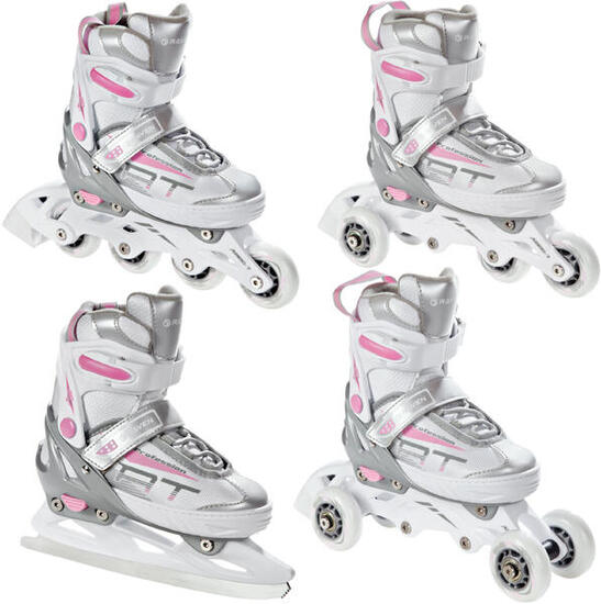Patines Ajustables 4en1 Profession Blanco/Menta