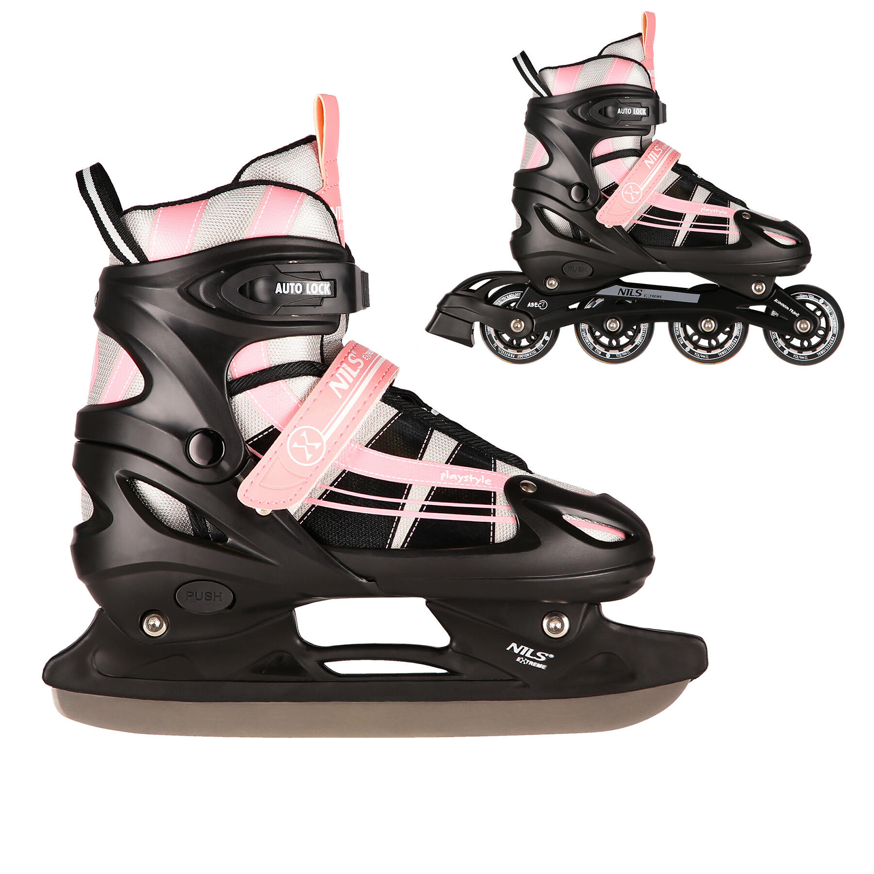 Schaatsen met verwisselbare ijshockeyschaats 2in1 Nils Extreme NH18366A 2/7