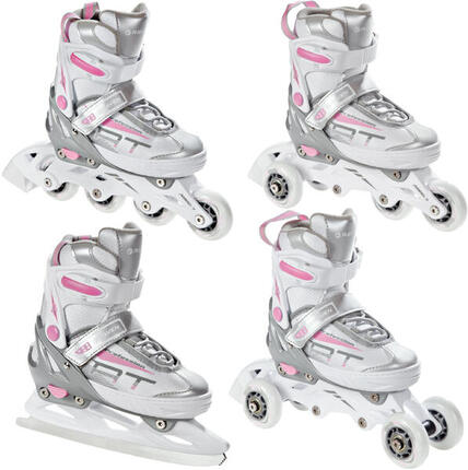 Patines Ajustables 4en1 Profession Blanco/Oro