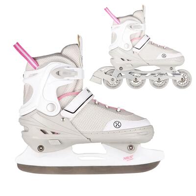 Nils extreme nh18188 a 2-in-1 inline skates met verwisselbare ijshockeyskid