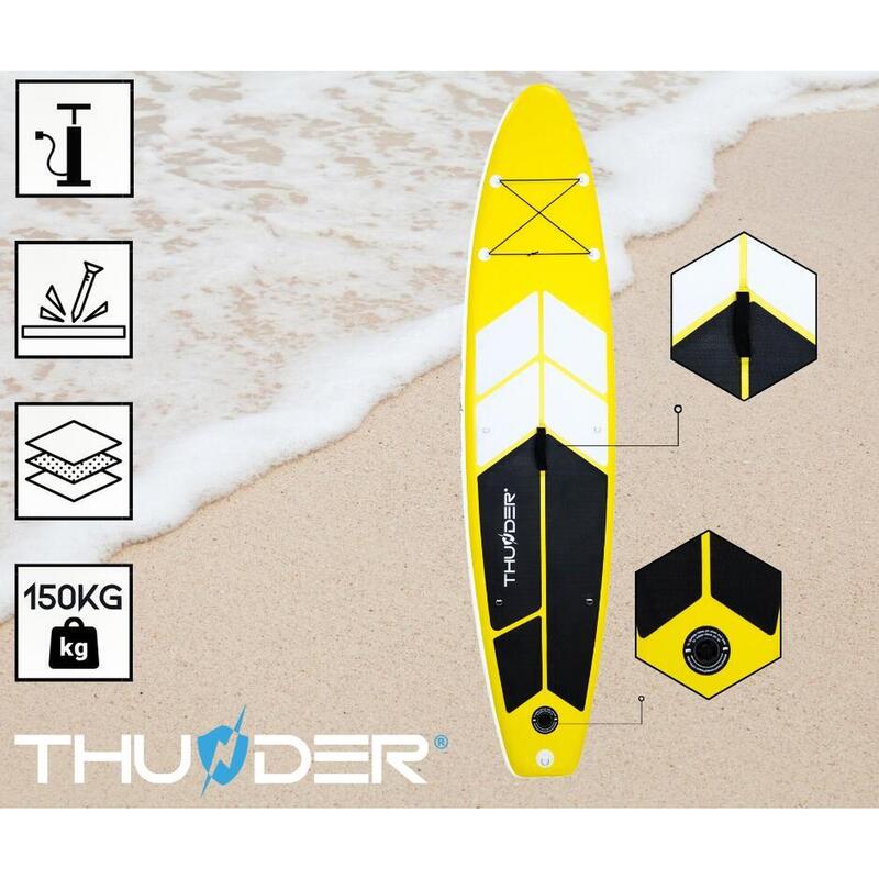 Set cu placa gonflabila Sup, Thunder, COAST YELLOW 320, 320 x 75 x 15 cm, Galben