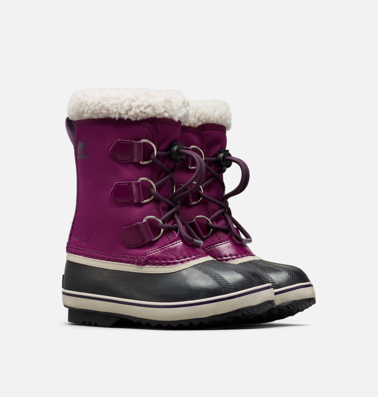 Sorel Yoot Pac Nylon Girls Waterproof Snow Boots - Wild Iris/Dark Plum 1/5