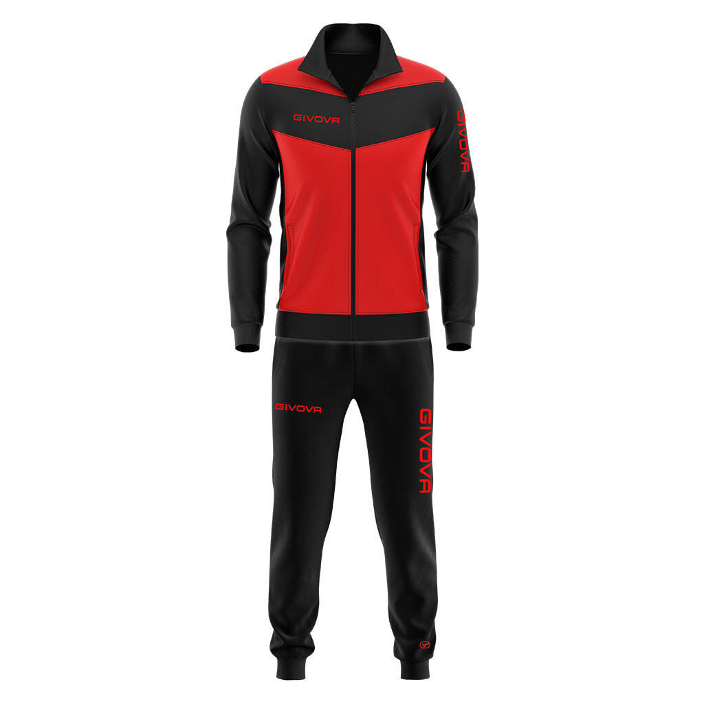 Conjunto Esportivo Givova Luxury Vermelho-Preto Vermelho 2/2