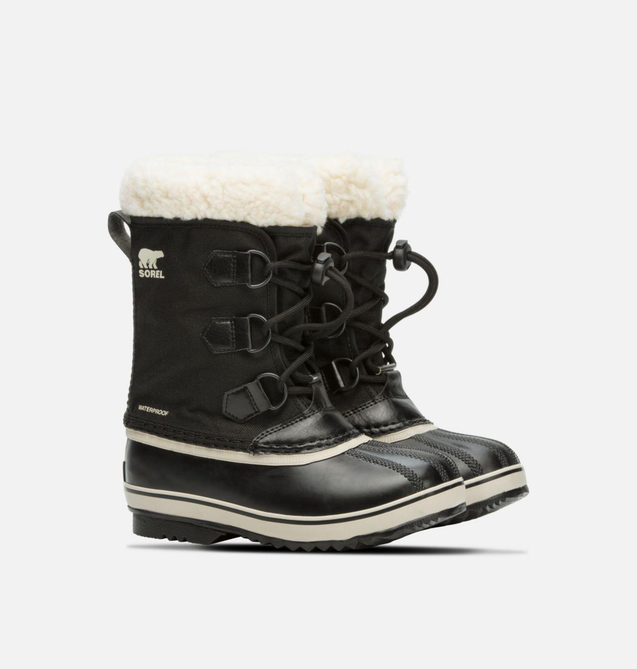 Sorel Yoot Pac Nylon Waterproof Kids Snow Boots - Black 2/4