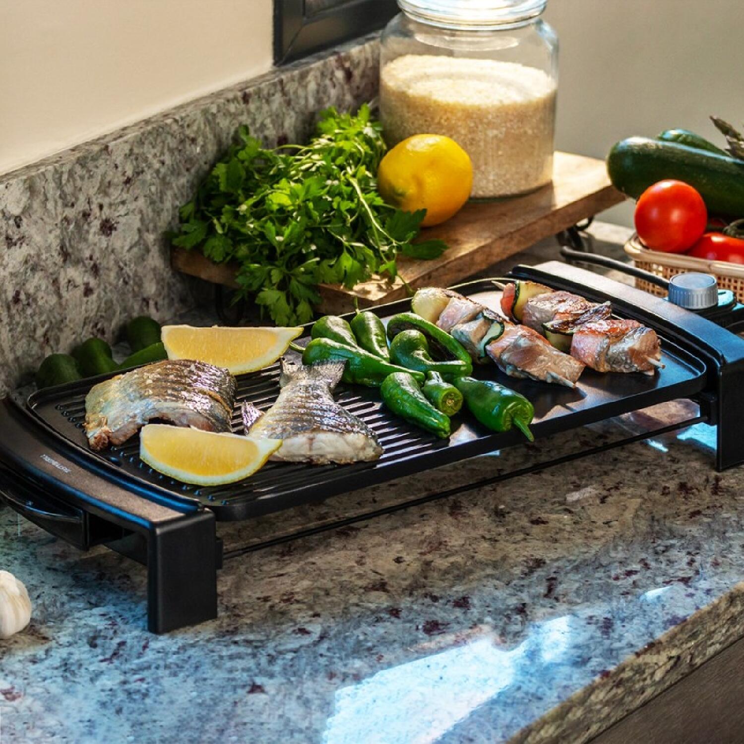 Cecotec Plancha de Asar Eléctrica Tasty&Grill 2500 BlackWater MixGrill. 2150 W, 3/7