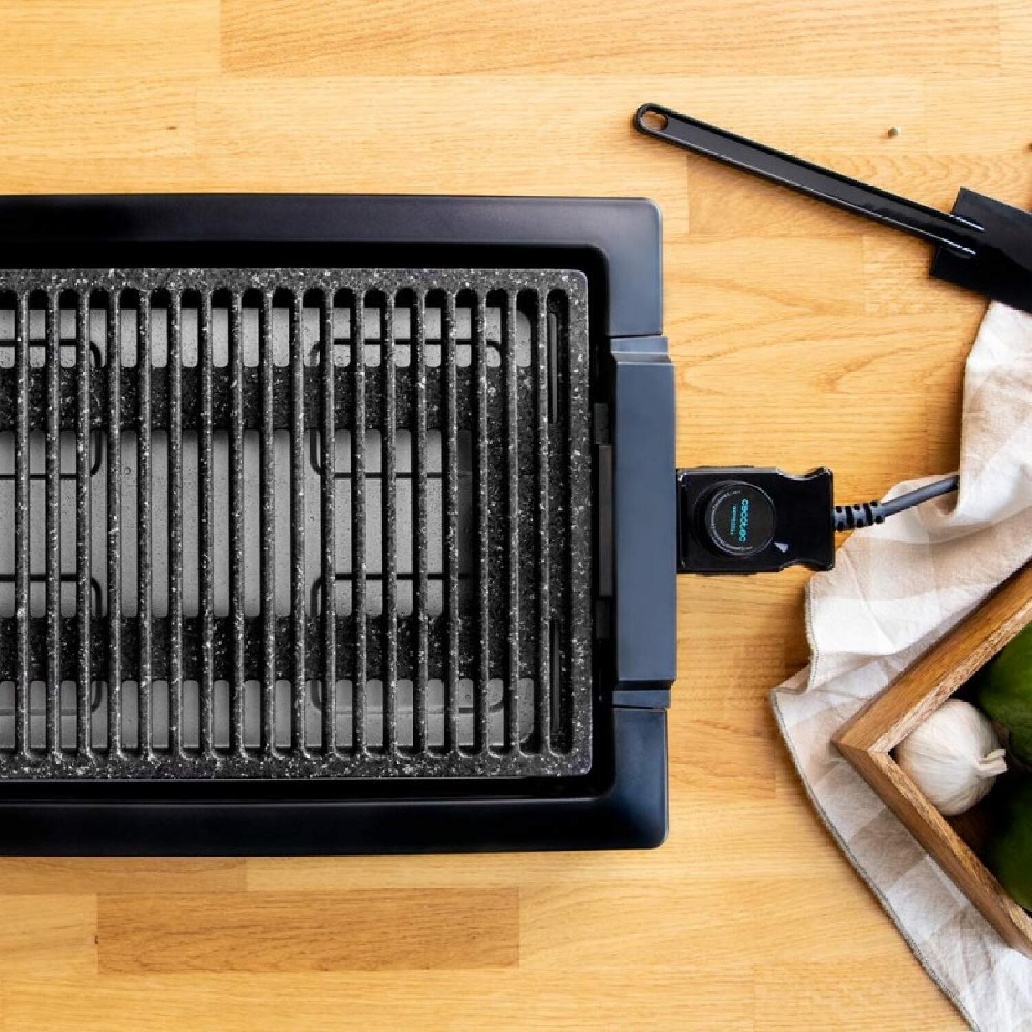 Cecotec Plancha de asar eléctrica Tasty&Grill 2000 Inox LineStone. Potencia 2000 5/7