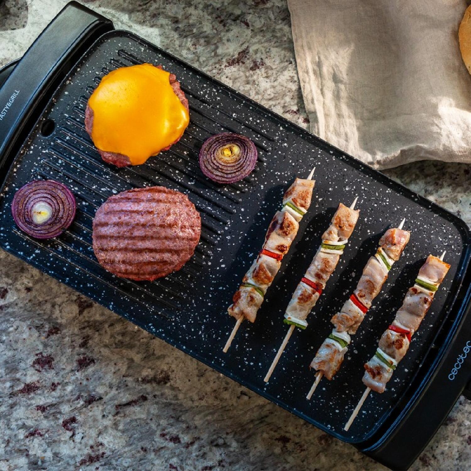 Cecotec Plancha de Asar Eléctrica Tasty&Grill 2500 RockWater MixGrill. 2150 W, R 4/7