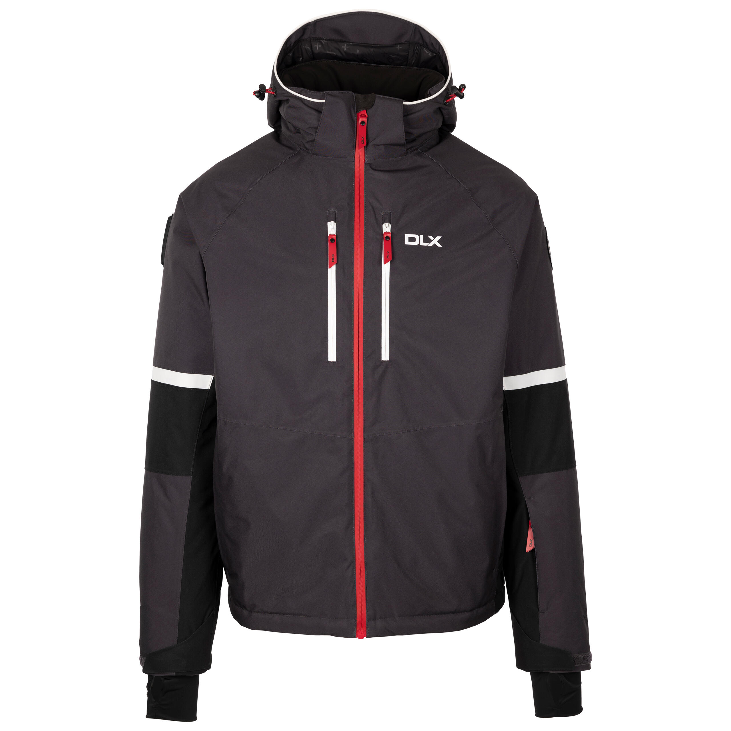 DLX Mens Ski Jacket With Snowskirt Hooded Waterproof Wind Resistant Coat Mackle