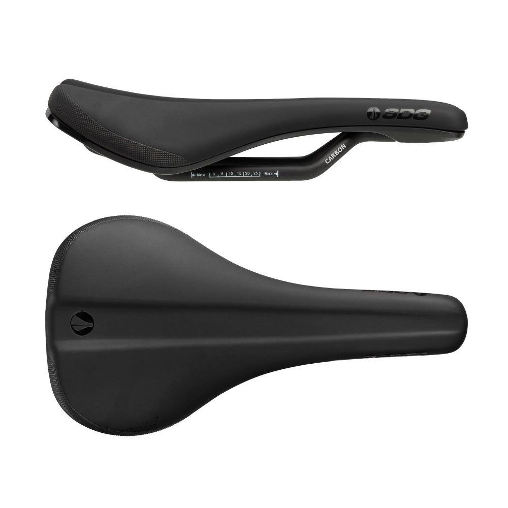 SDG COMPONENTS BEL AIR 3.0 CARBON FIBRE RAIL (7x9mm) SADDLE Black Microfibre Top / Black Base
