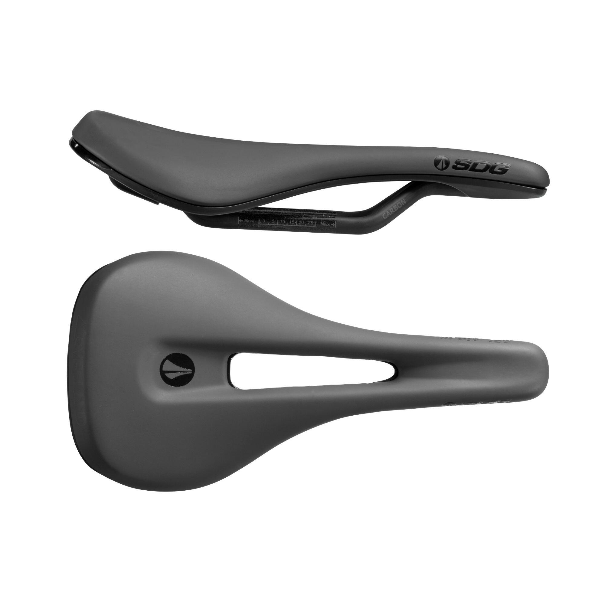 SDG COMPONENTS BEL AIR 3.0 OVERLAND CARBON FIBRE RAIL (7x9mm) SADDLE Dark Gray Microfibre Top /