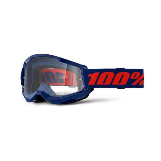 GOGLE Strata 2 100% Navy z przezroczystą szybką granatowo-czerwone