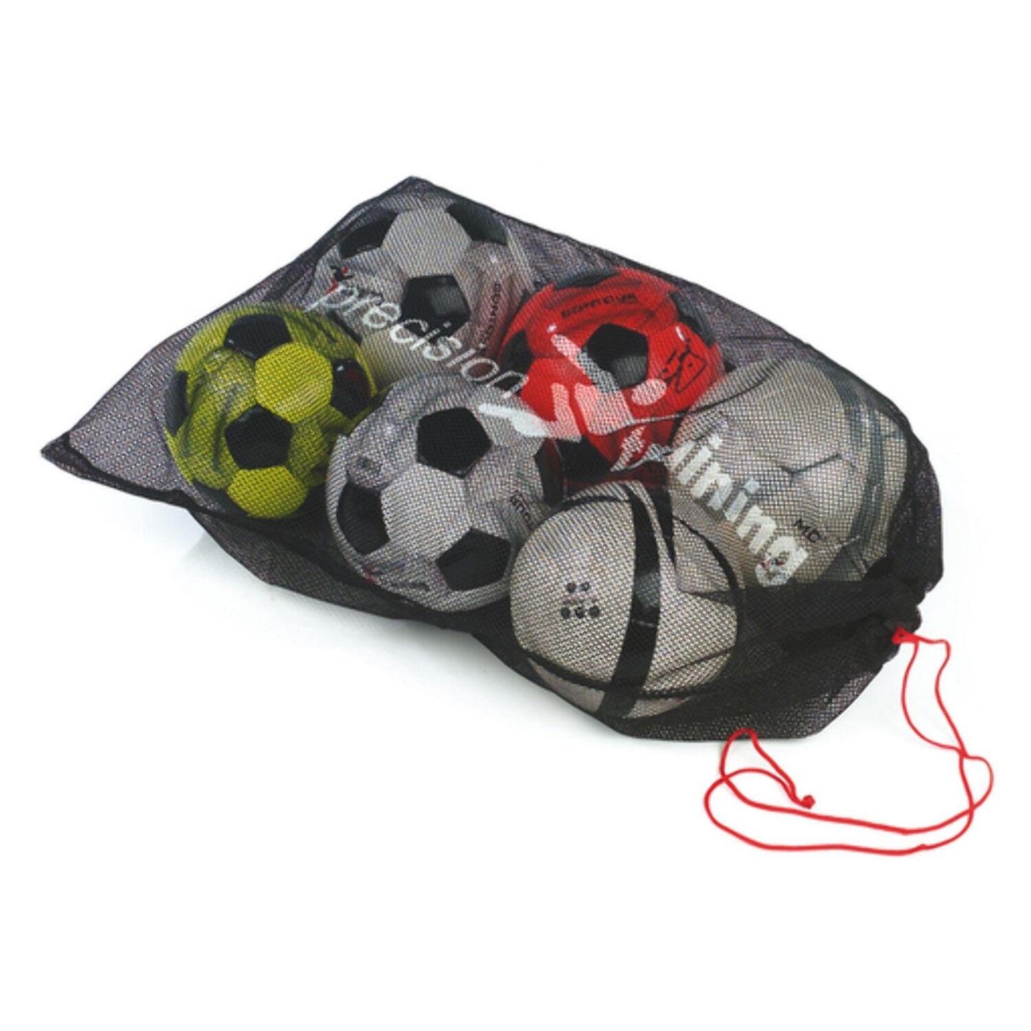 PRECISION Mesh 10 Ball Football Bag (Black)