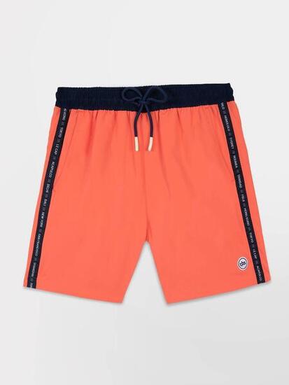 Short de bain homme THOMAS Corail, Made in France, polyester recyclé