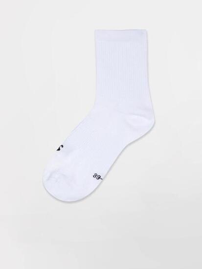 Chaussettes hautes Mixte - MIDSOC Blanc/ecru