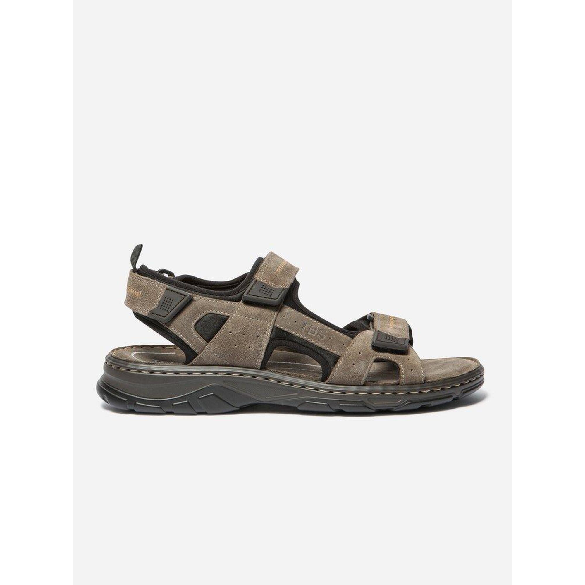 Tbs - Sandales Plates Homme Jaimmye Caribou, Cuir Et Bride Velcro, Talon 45 Mm - Mule - Beige - 43 - Decathlon