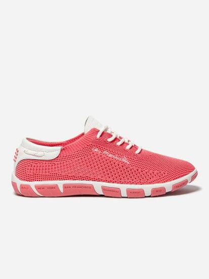 Tennis toile Femme - JAZARIA Rose/rouge