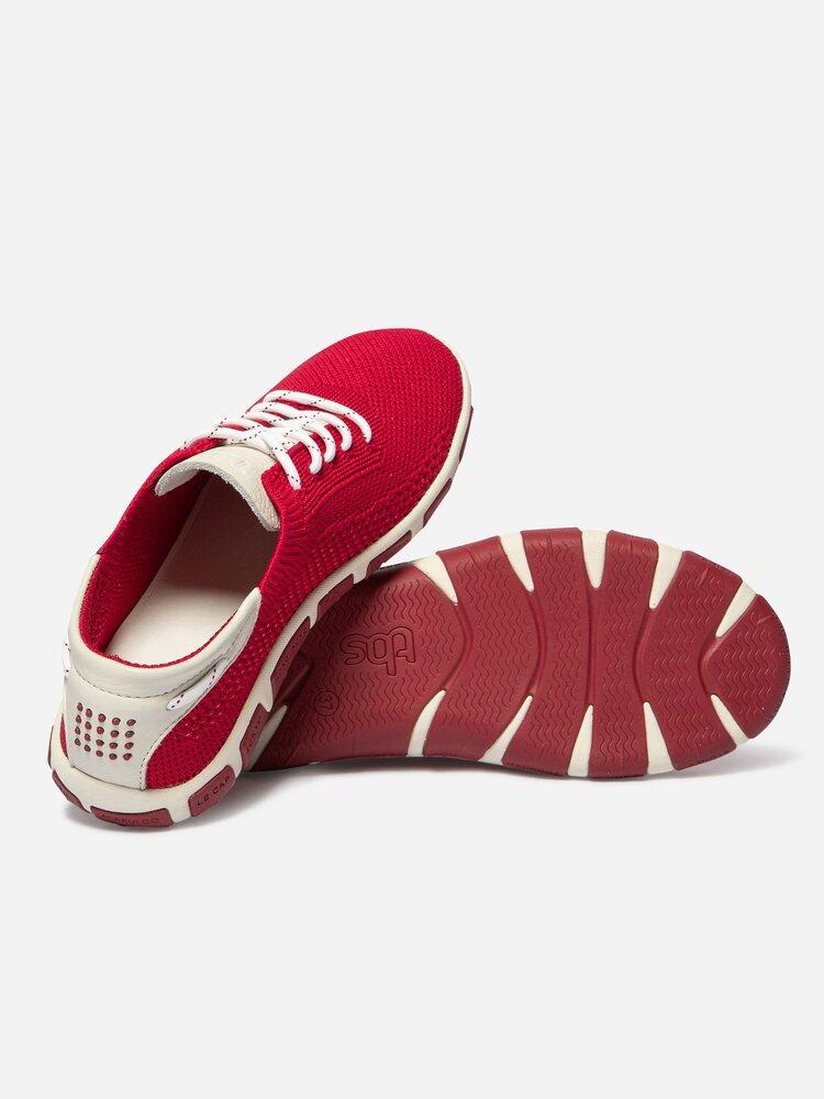 Tennis toile Femme - JAZARIA Rose/rouge 4/5