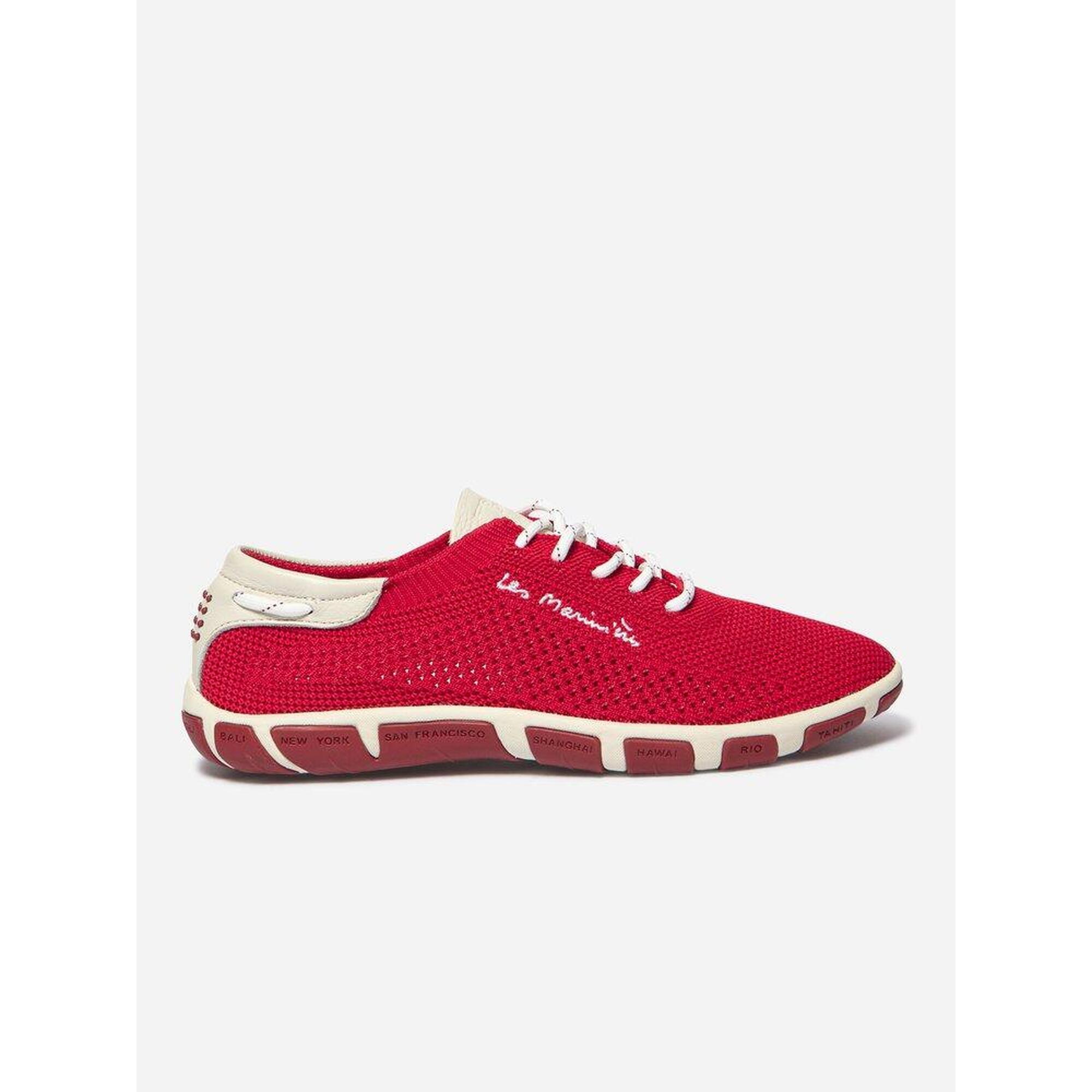 Tbs - Tennis Toile Femme - Jazaria Rose/rouge - Baskets - Blanc|rouge - 35 - Decathlon
