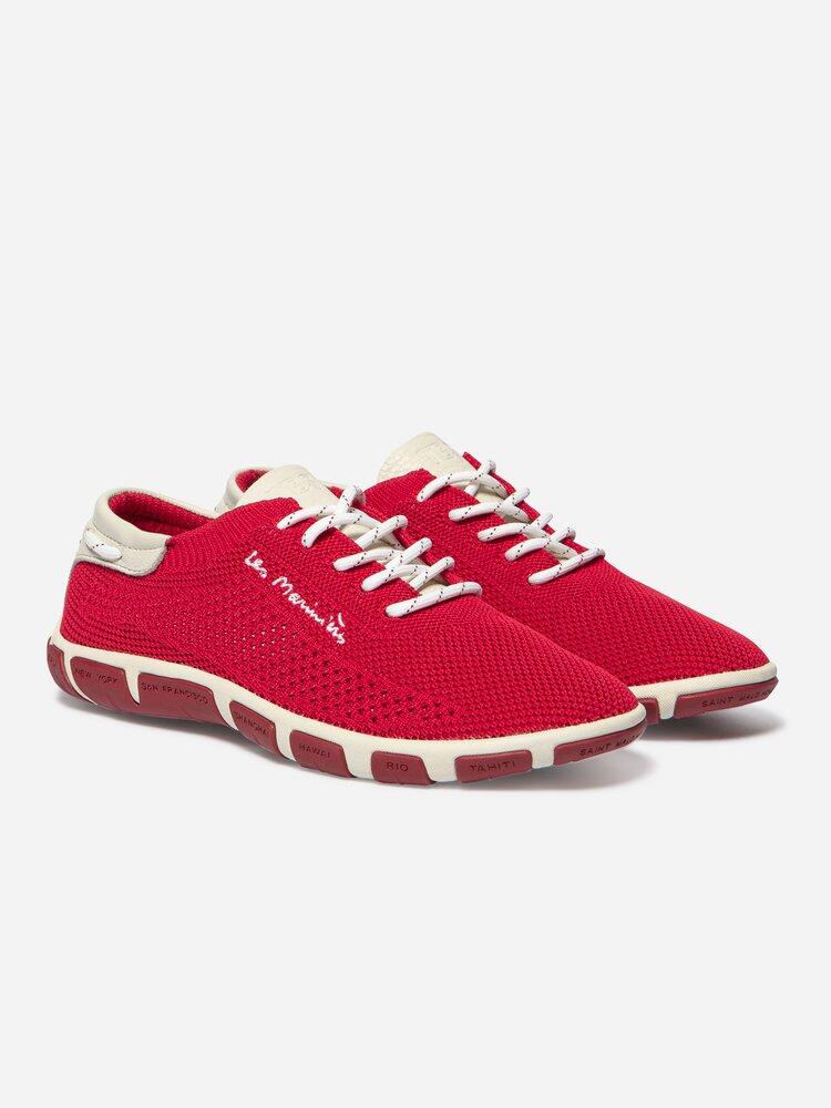 Tennis toile Femme - JAZARIA Rose/rouge 2/5
