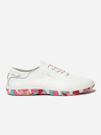 Baskets femme JAZARU Extra blanc / corail