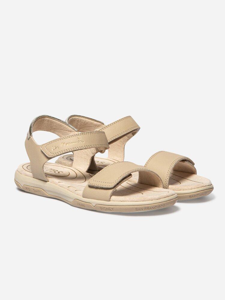 Sandales plates femme JAZSUNY beige champagne 2/4