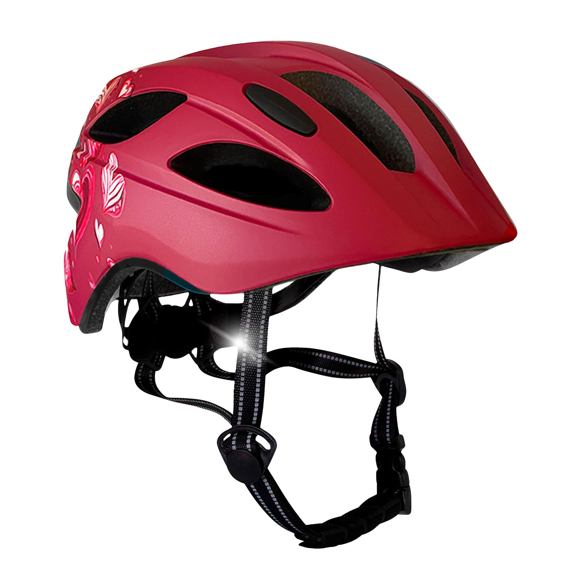 CRAZY SAFETY Fietshelm voor kinderen 6-12 jaar|Rood Hart|Crazy Safety|EN1078 Gecertificeerd