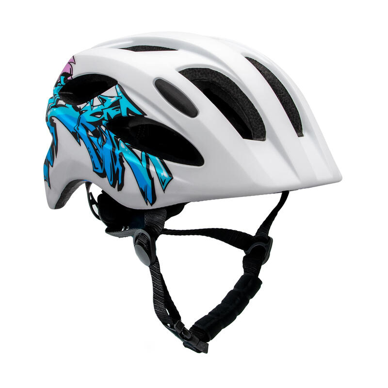 Casque de Vélo pour enfants de 6 à 12 ans | Graffiti Bleu | Certifié EN1078