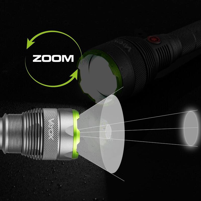 Akumulátorová svítilna VA0254, USB-C, ZOOM, powerbanka, 10000lm