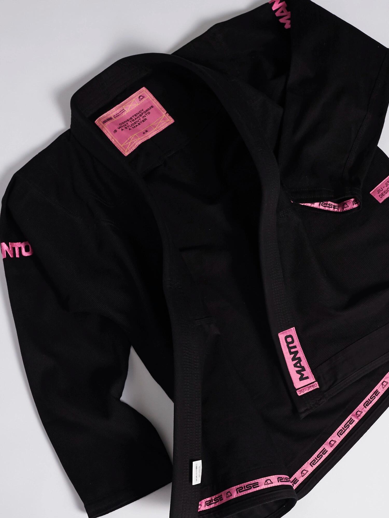 MANTO "RISE 2.0" BJJ GI czarno-różowe 6/7