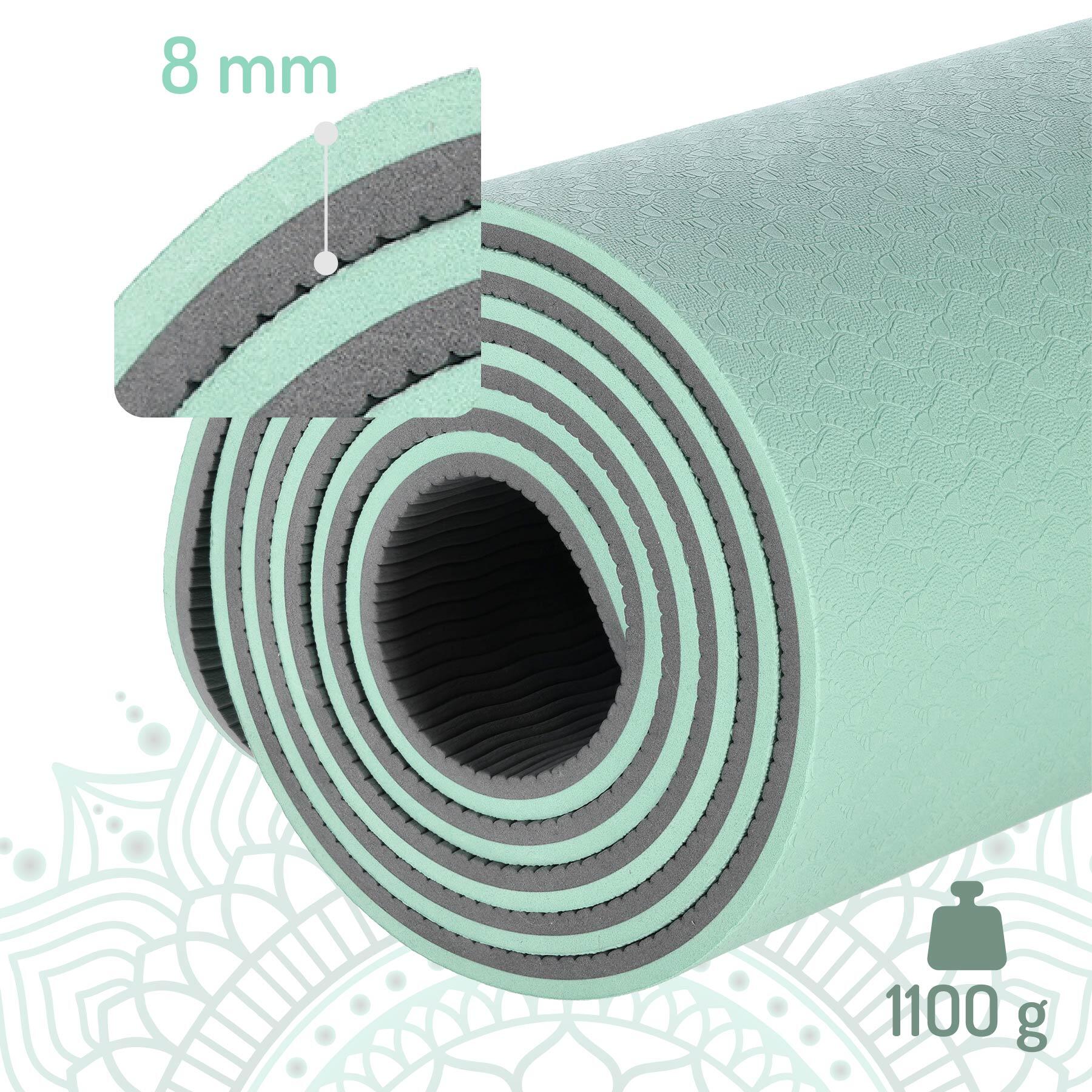 Tapis de yoga fitness antidérapant 182x61cm TPE HMS YM10 7/7