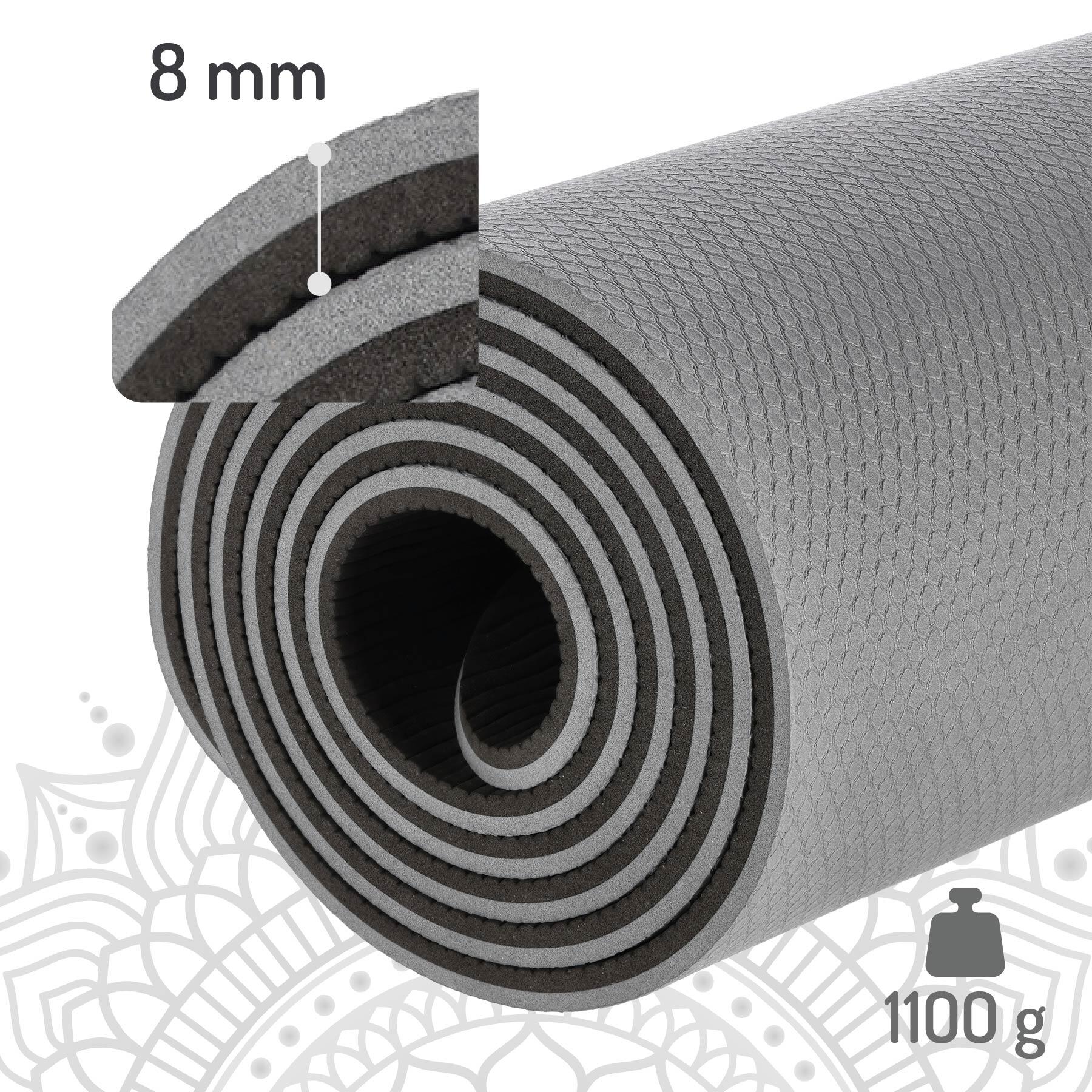 Tapis de yoga fitness antidérapant 182x61cm TPE HMS YM10 7/7