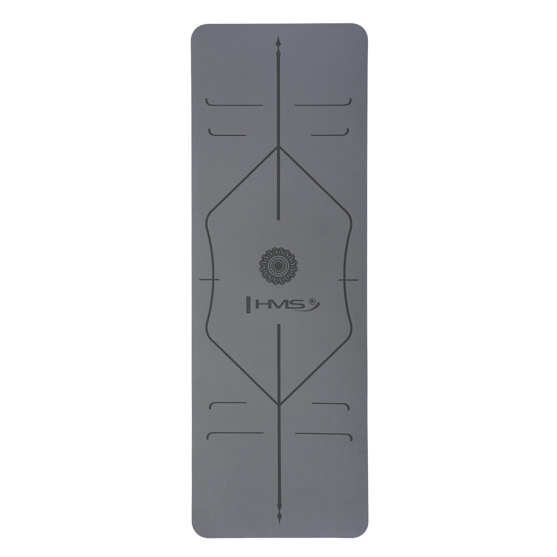 Hms - Tapis De Yoga Tpe Hms Ym10 - Tapis De Yoga - Gris - 182 Cm - Decathlon