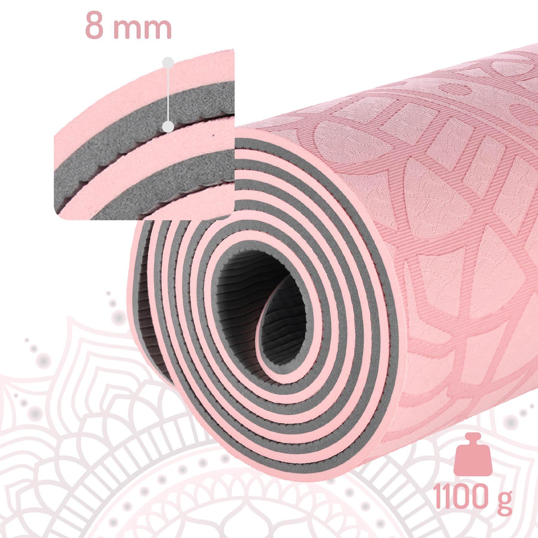 Tapis de yoga fitness antidérapant 182x61cm TPE HMS YM10 7/7