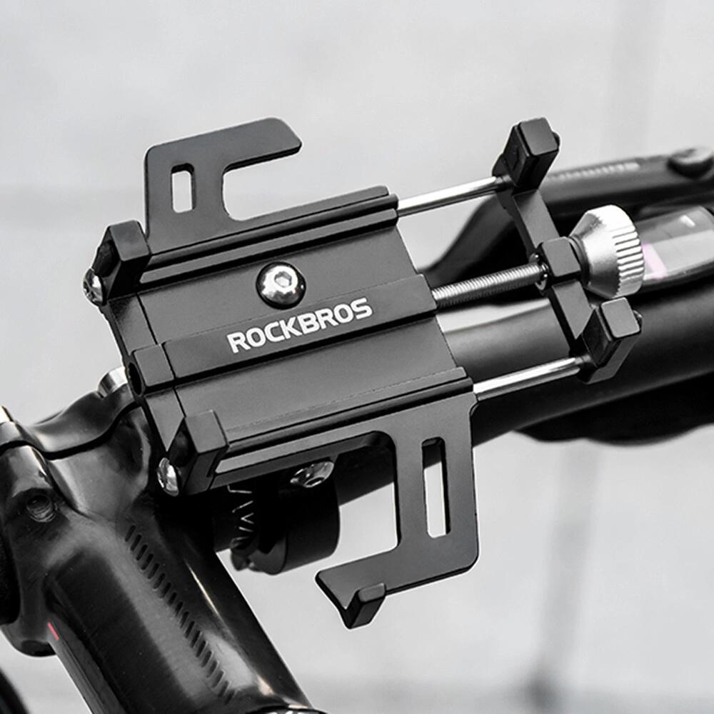 Aluminum Alloy Bike Phone Holder - Black