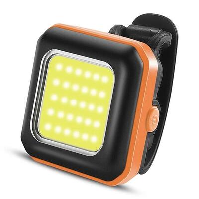 Lampada di sicurezza LED per bicicletta - Luce anteriore arancione / Luce bianca