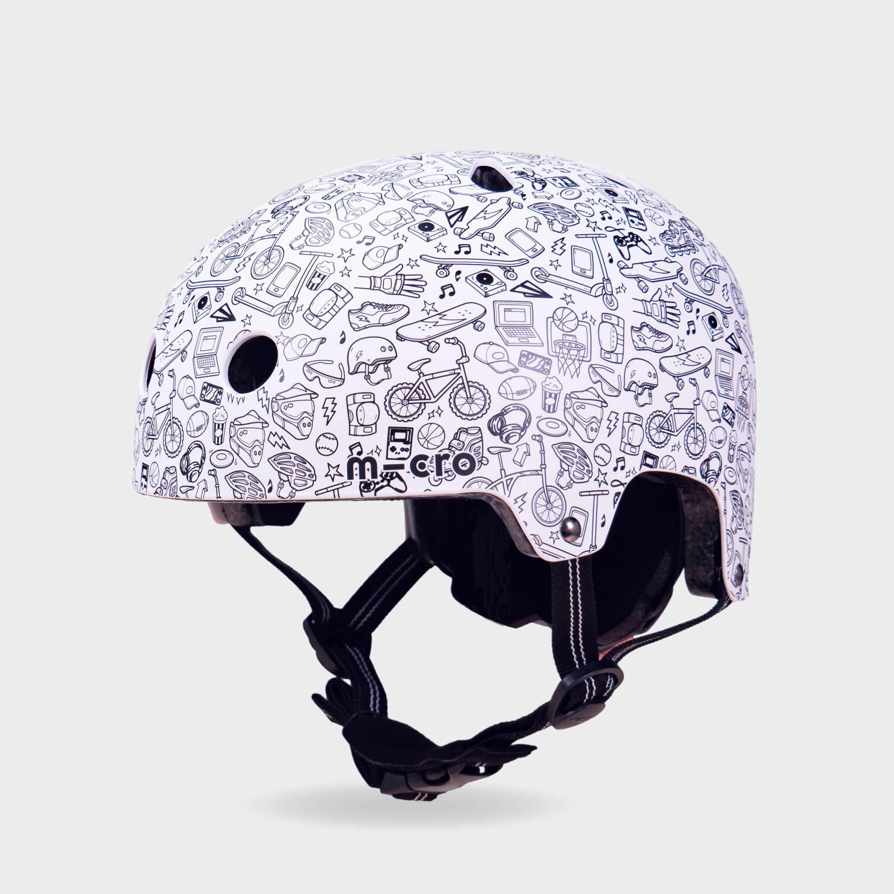 MICRO Printed Helmet: Doodle Print