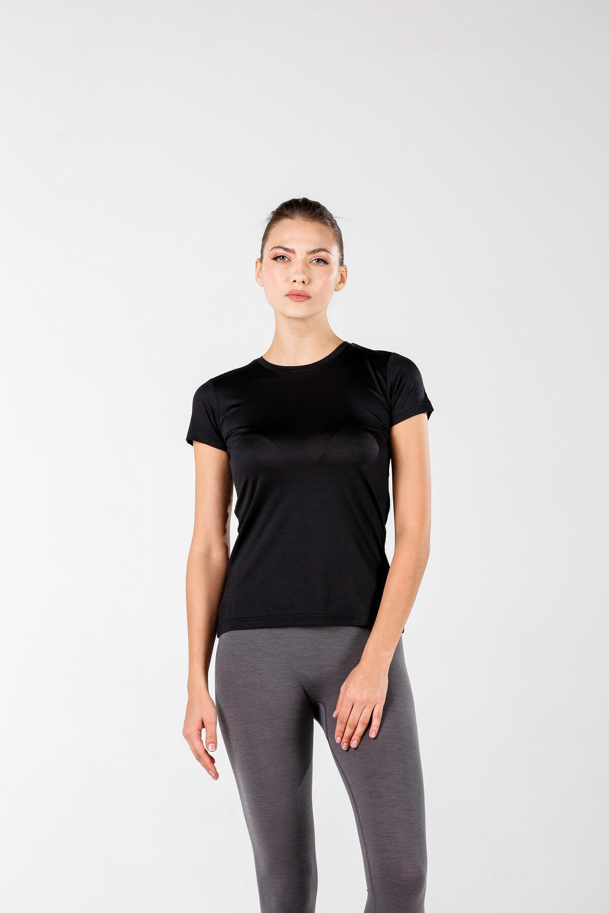 Pera - Koszulka damska  (100% wełny Merino, 135gr) L, Czarny 4/7