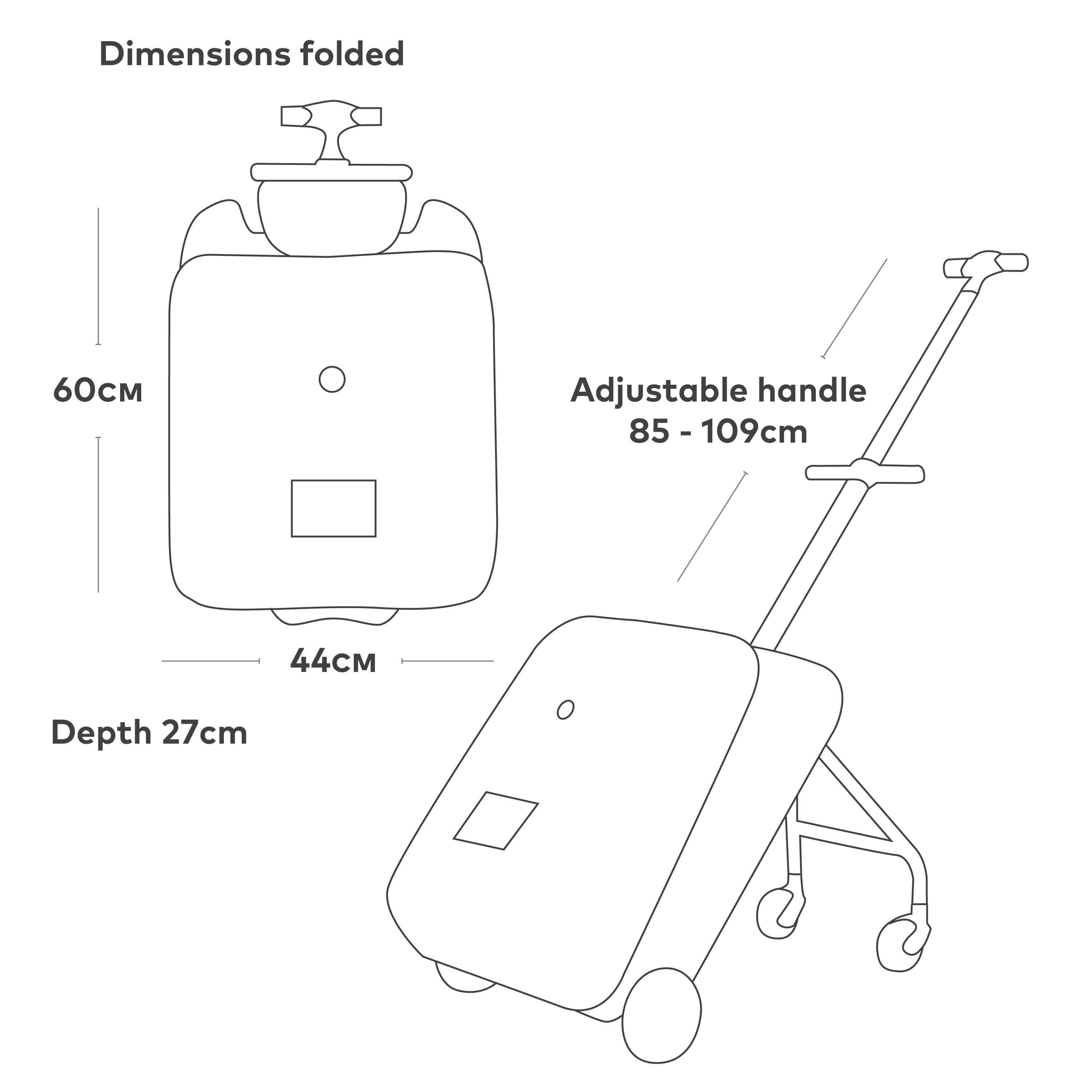 Eazy Ride On Luggage: Pink 7/7