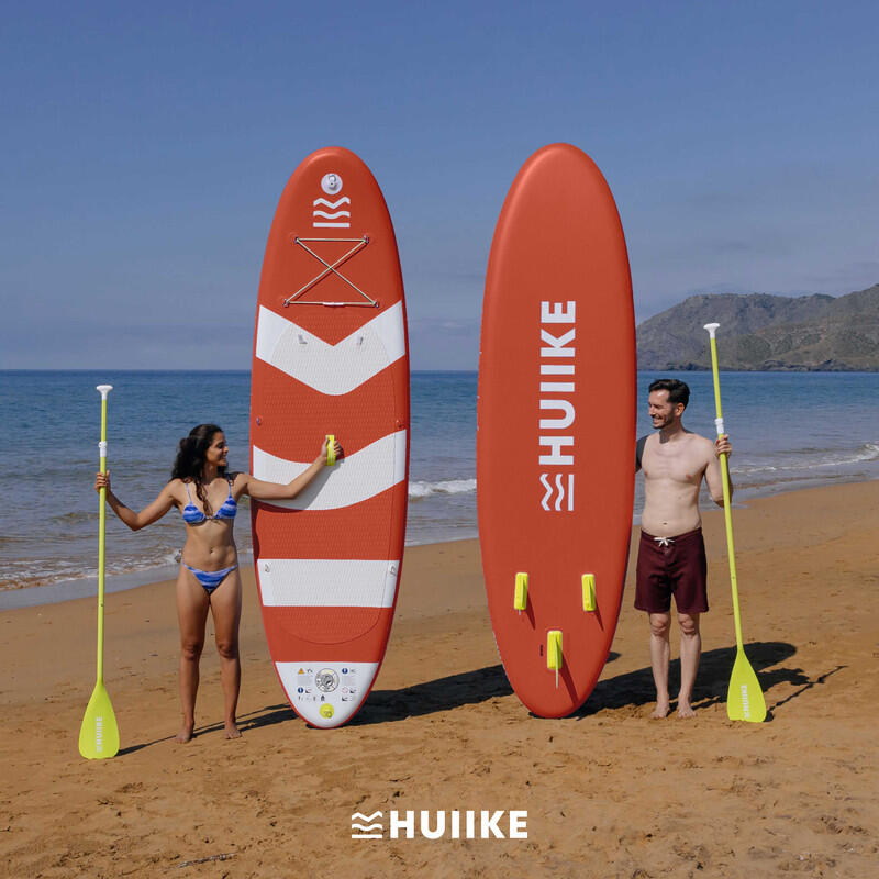 Paddle Gonflable Adulte Accessoires Premium, HUIIKE, Rouge, Haute Stabilité