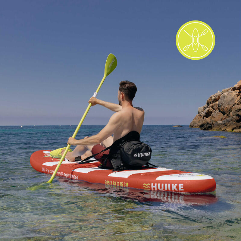 Tavola Sup Gonfiabile Adulti 10’ Convertibile in Kayak, fino a 130 kg, Rossa 4/8