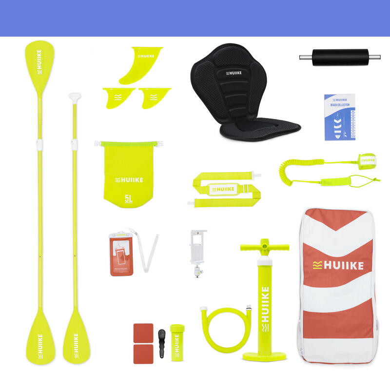 Paddle Gonflable Adulte Accessoires Premium, HUIIKE, Rouge, Haute Stabilité