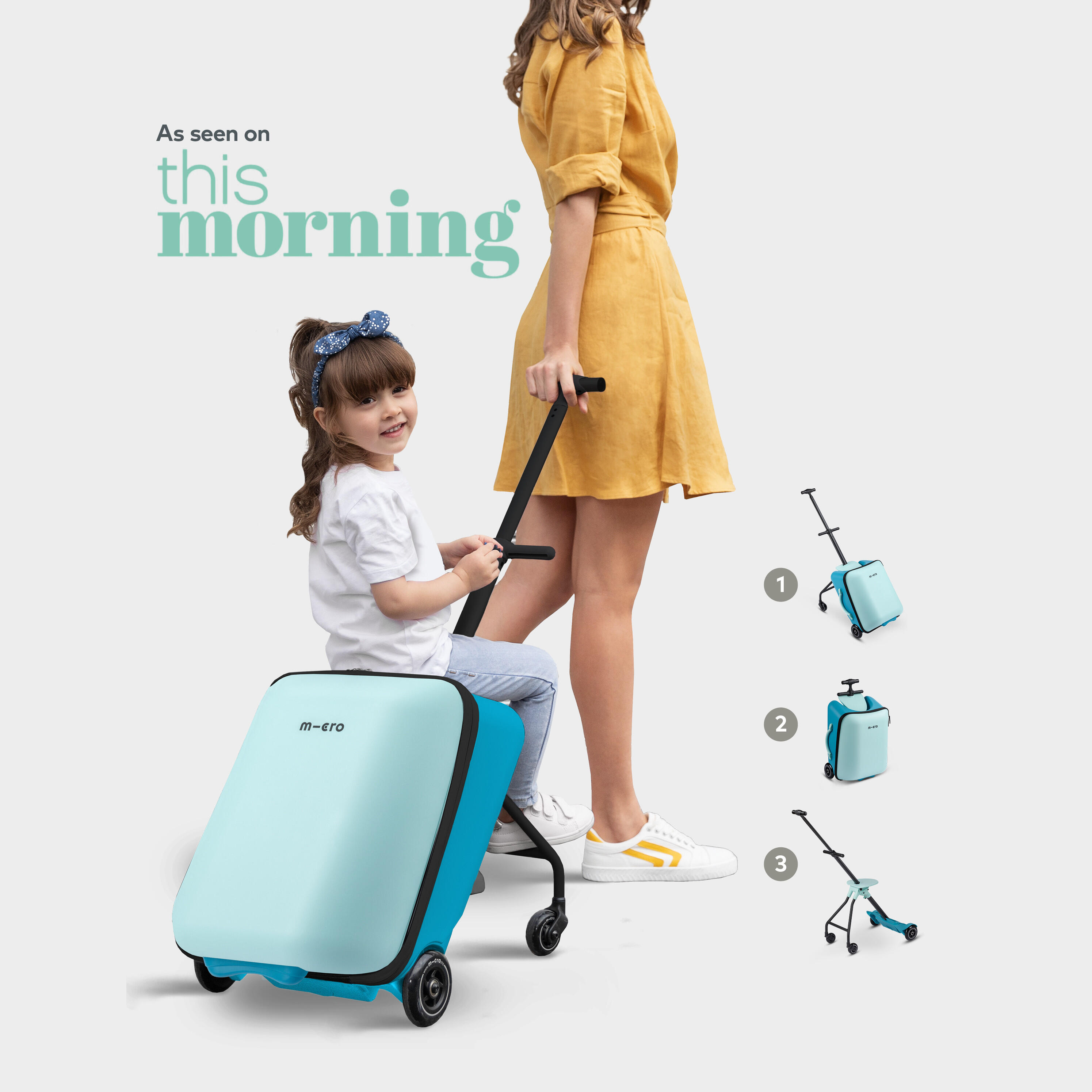 MICRO Eazy Ride On Luggage: Blue