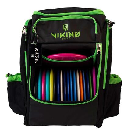 Viking Discs Tour Bag Plecak do Disc Golfa - Czarny/Limonkowy