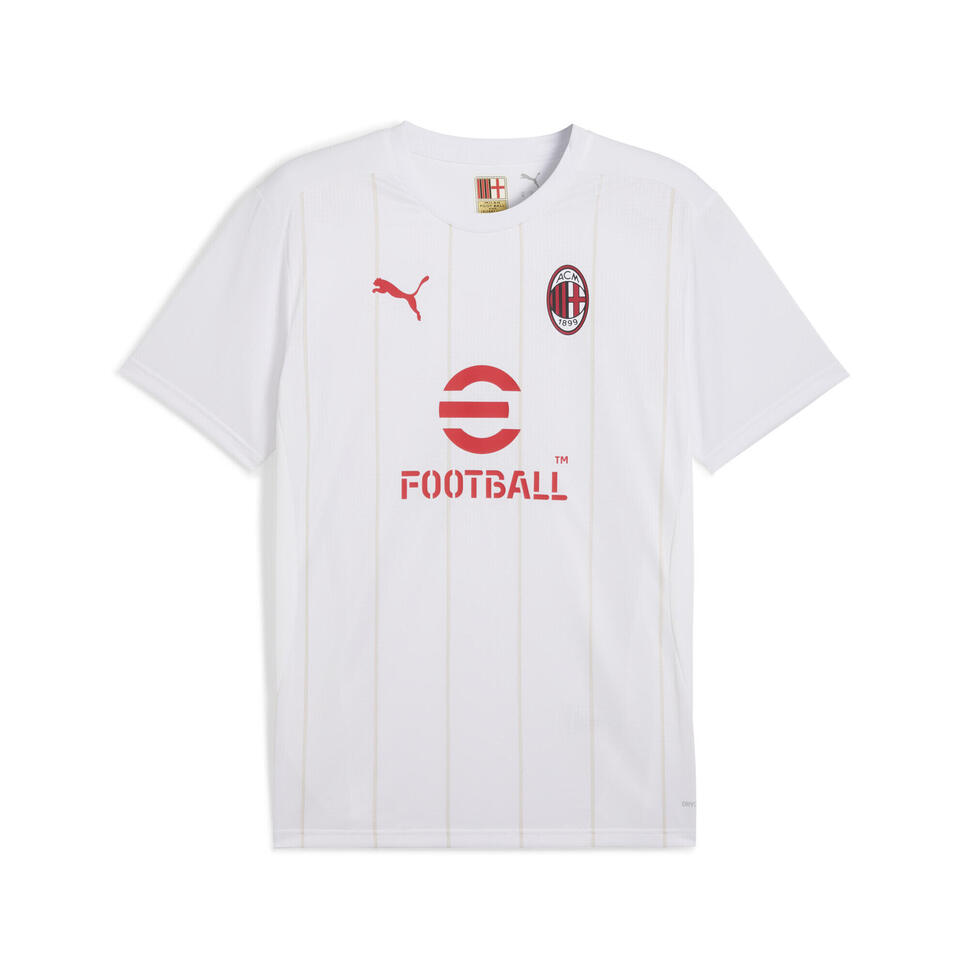 Męska koszulka przedmeczowa AC Milan PUMA White Putty Beige