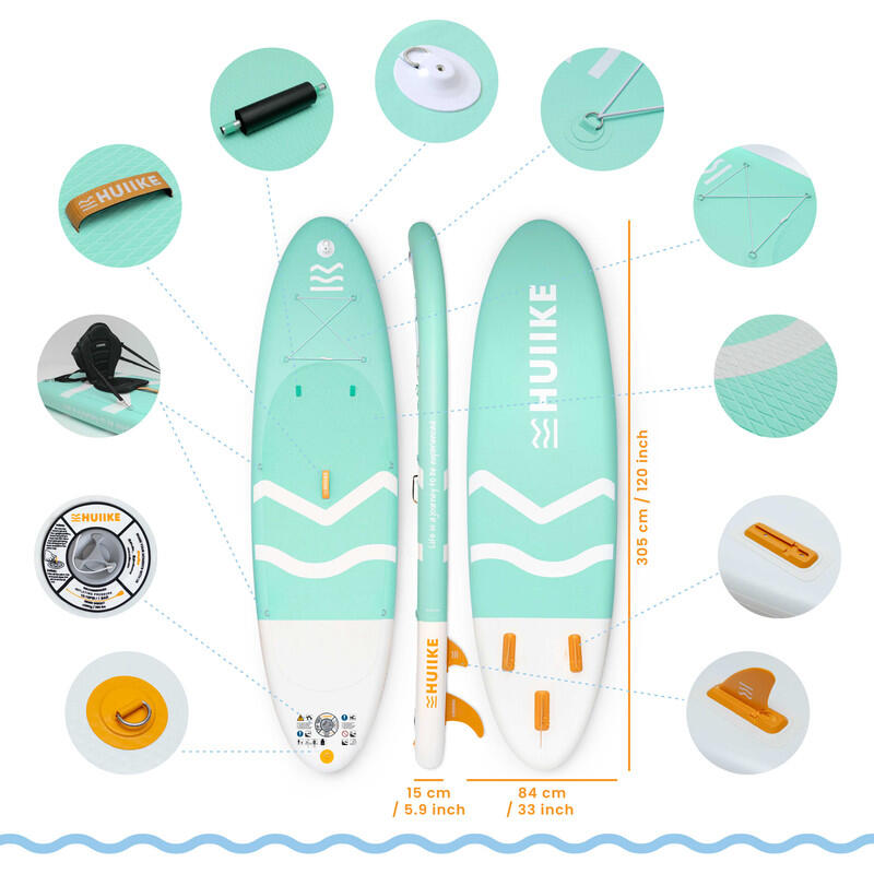 Nafukovací paddleboard  s příslušenstvím, HUIIKE