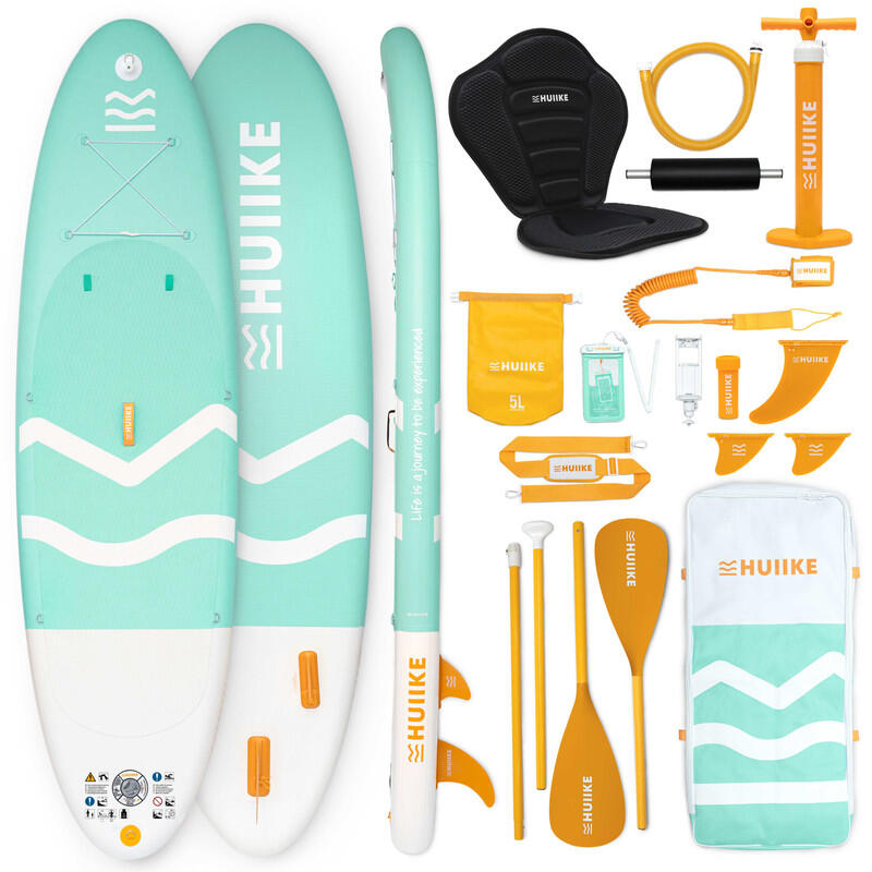 Huiike - Seconde Vie - Paddle Gonflable Adulte Accessoires Premium, Huiike, Vert - Set De Stand Up Paddle - Vert - 305 Mm - Decathlon