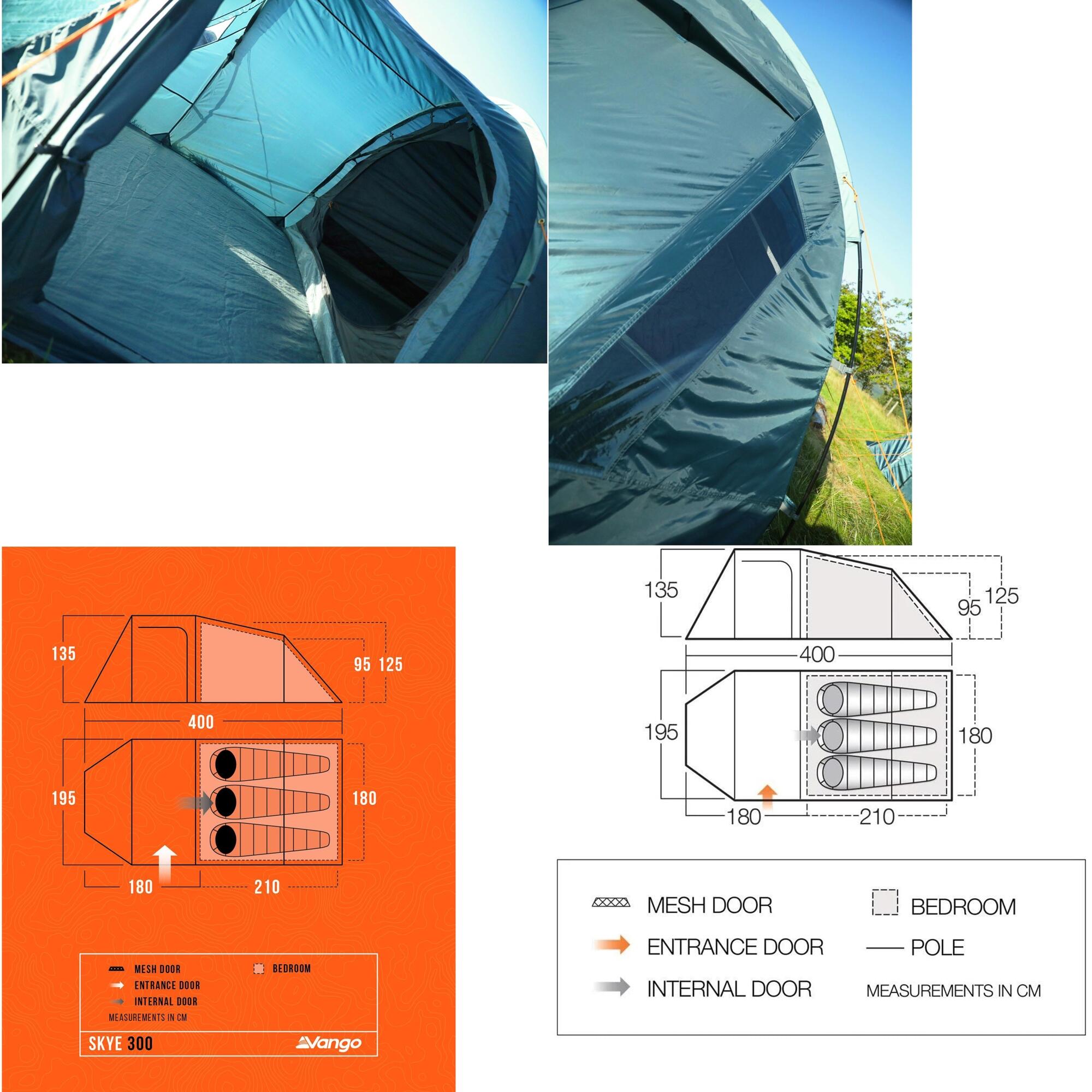 Namiot kempingowy 3 osobowy Vango Skye 300 4/7