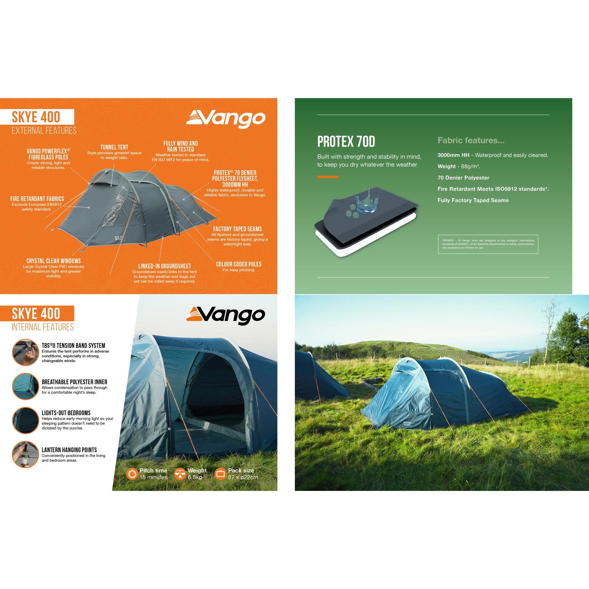 Namiot kempingowy rodziny 4 osobowy Vango Skye 400