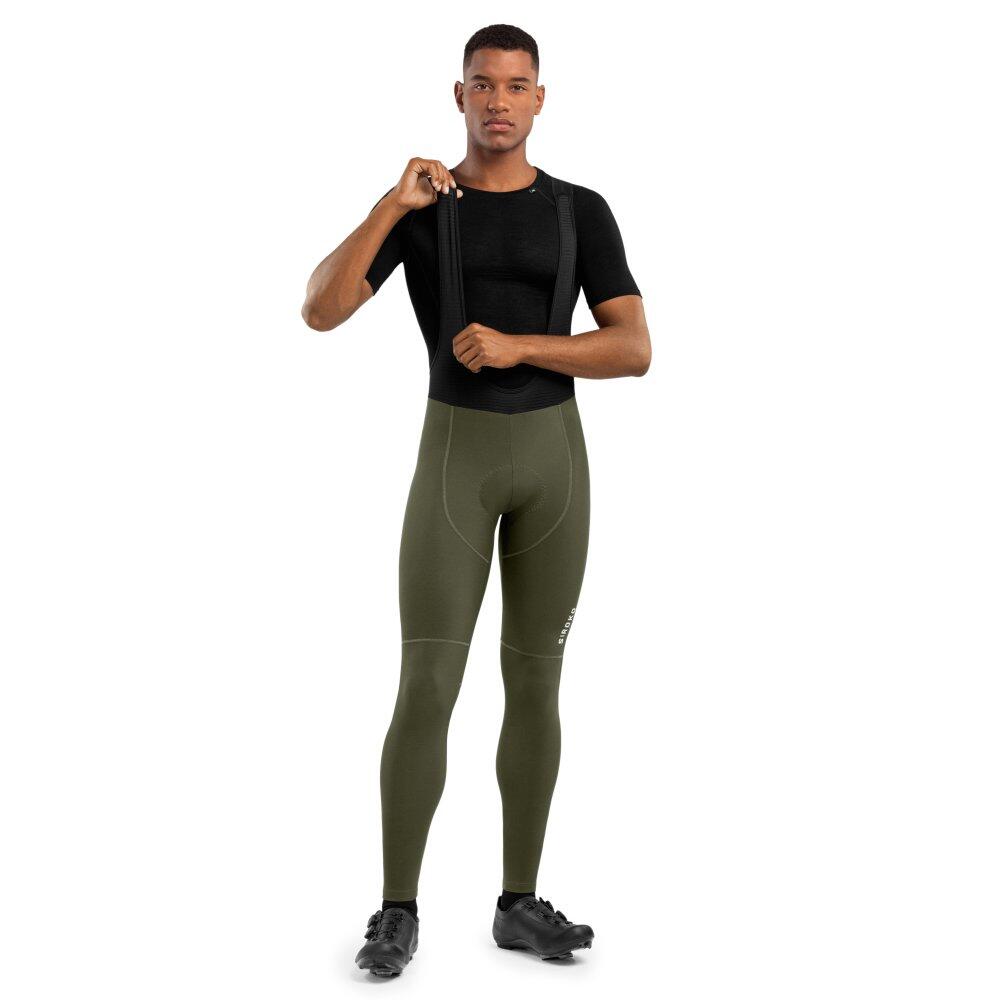 SIROKO Calças ciclismo com alças para homem Fern Verde